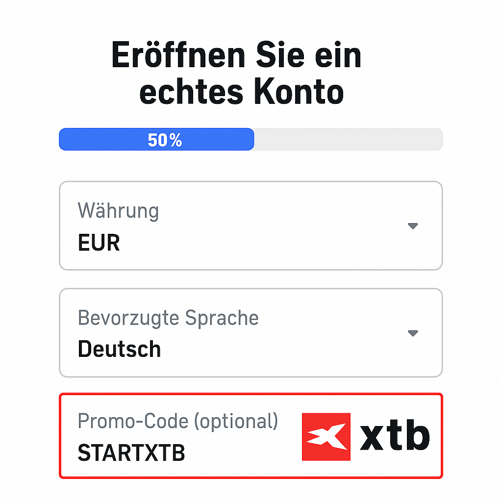 Feld zur Eingabe des Promo-Codes